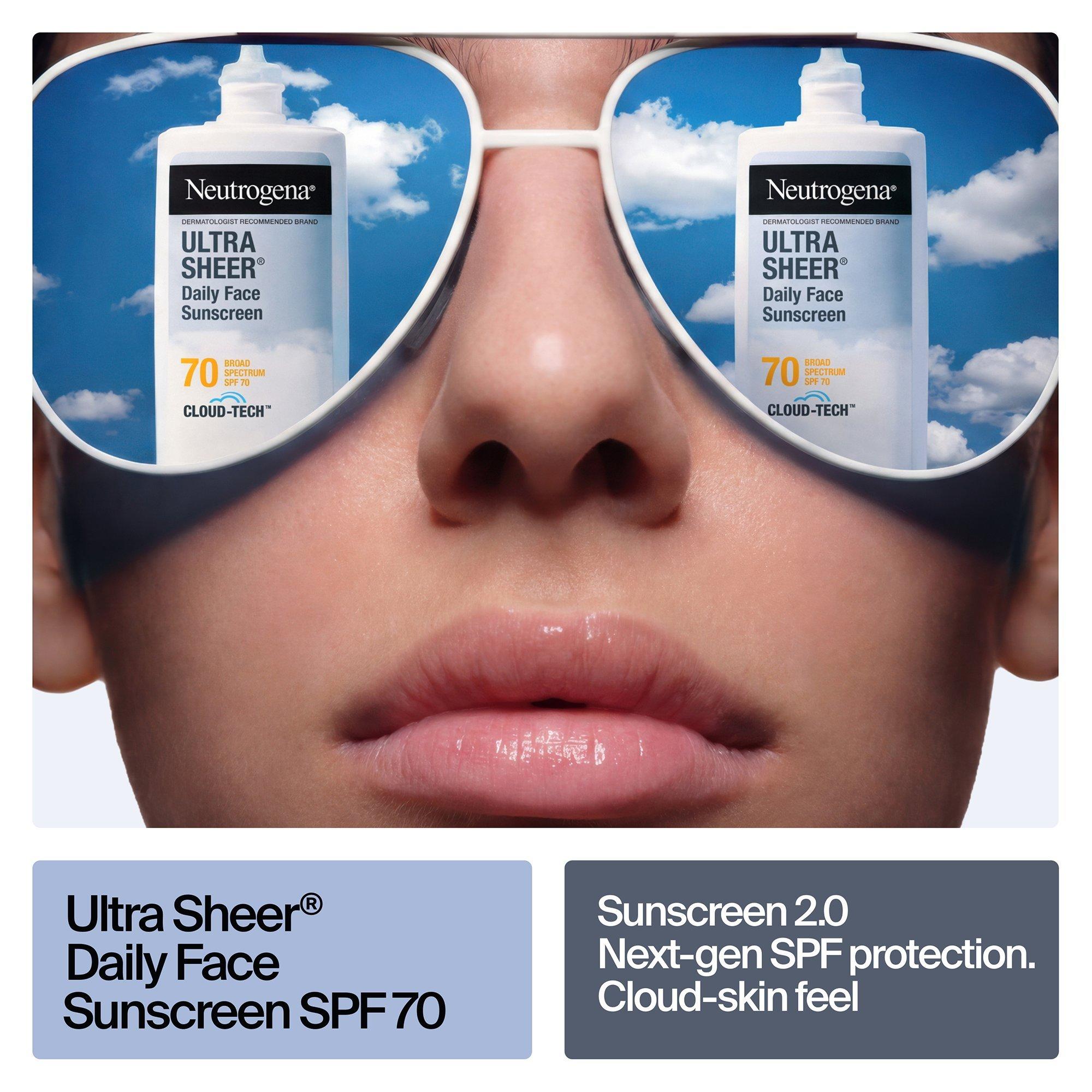 Neutrogena Ultra Sheer Daily Face Sunscreen Broad Spectrum SPF 70 — фото 3