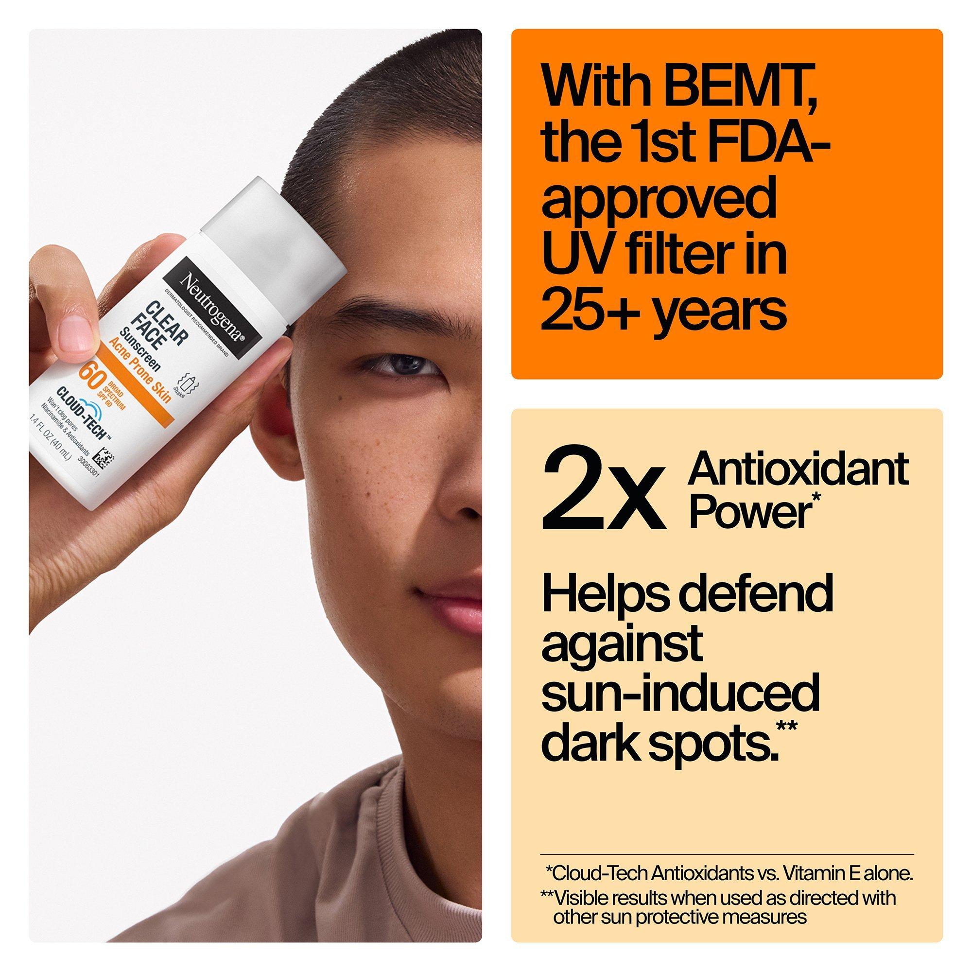 Neutrogena Clear Face Sunscreen Acne-Prone Skin Broad Spectrum SPF 60 — фото 2
