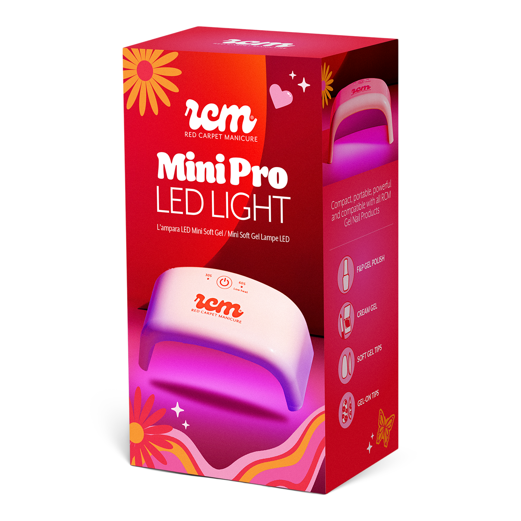 Светодиодная лампа для сушки гель-лака Red Carpet Manicure Pro LED, мини-версия — фото 2