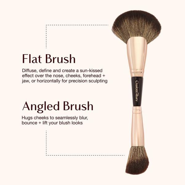 Charlotte Tilbury Airbrush Flawless Easy Soft Blur Bronzer + Blusher Brush #2