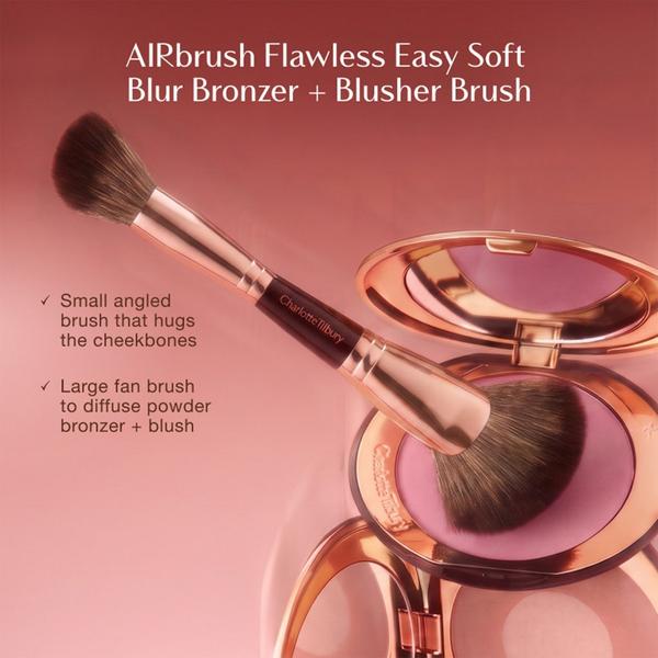 Charlotte Tilbury Airbrush Flawless Easy Soft Blur Bronzer + Blusher Brush #3