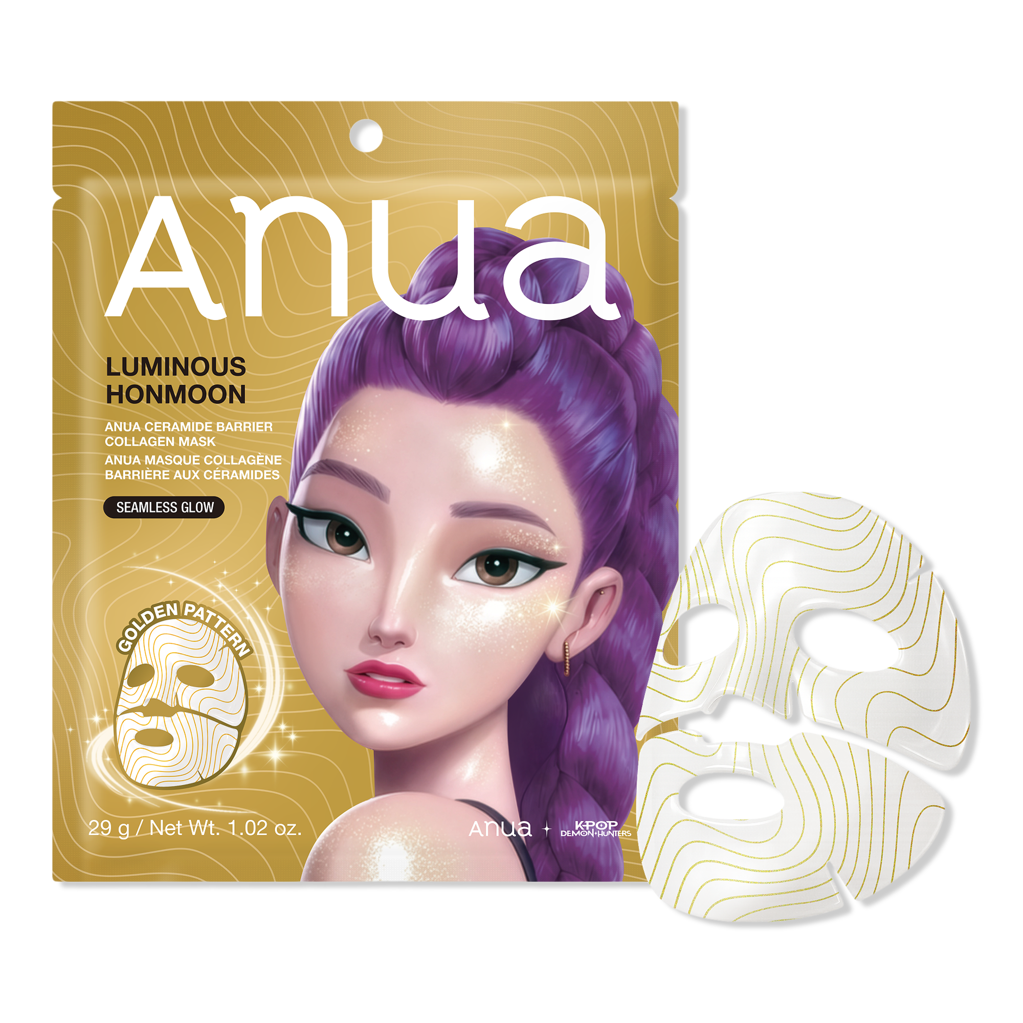 ANUA KPop Demon Hunters Ceramide Barrier Collagen Mask Golden Edition #1
