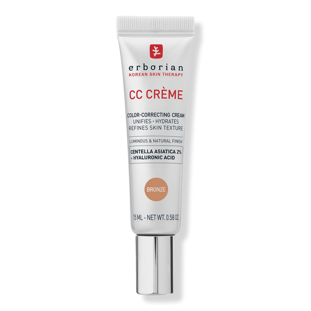 Erborian Travel Size CC Cream Color-Corrector with Korean 2% Centella Asiatica & Hyaluronic Acid - Bronze