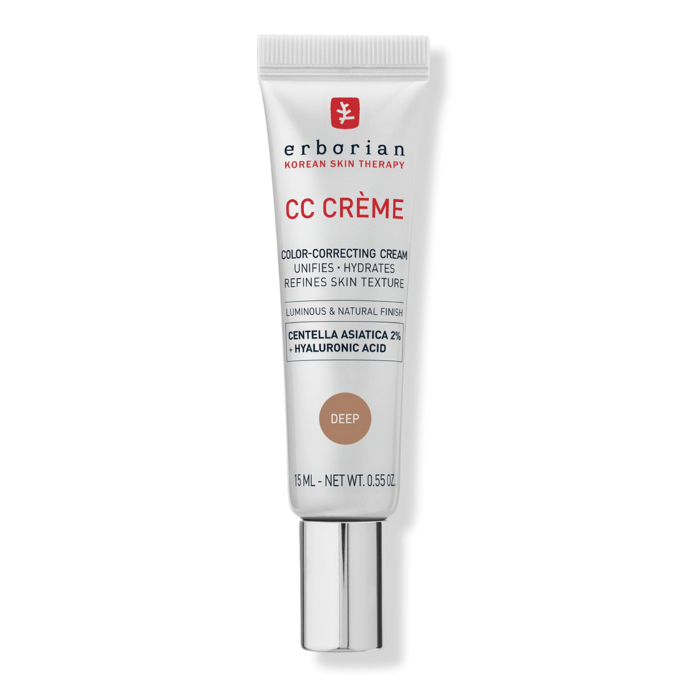 Erborian Travel Size CC Cream Color-Corrector with Korean 2% Centella Asiatica & Hyaluronic Acid - Deep