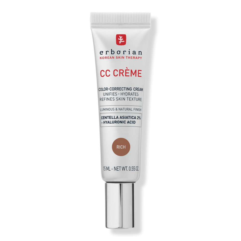 Erborian Travel Size CC Cream Color-Corrector with Korean 2% Centella Asiatica & Hyaluronic Acid - Rich
