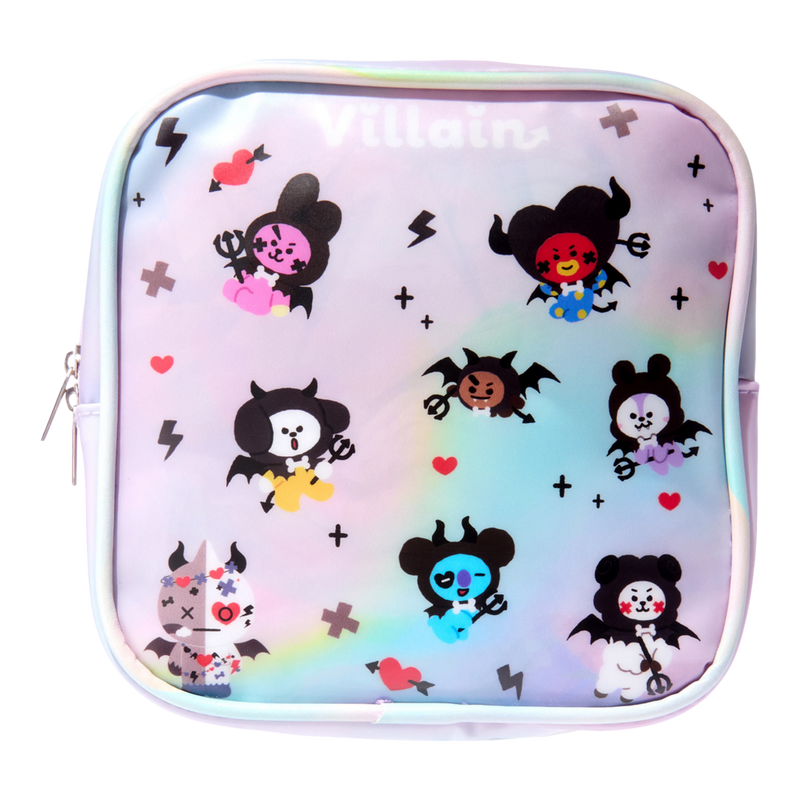 VT×BTSコラボメイクアップブラシ&ポーチ ColourPop - ColourPop X BT21 Angel & Villain Cosmetic Bag | Ulta