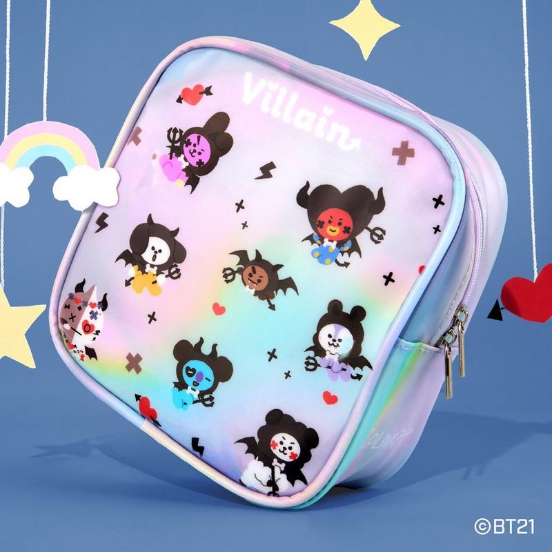 VT×BTSコラボメイクアップブラシ&ポーチ ColourPop - ColourPop X BT21 Angel & Villain Cosmetic Bag | Ulta