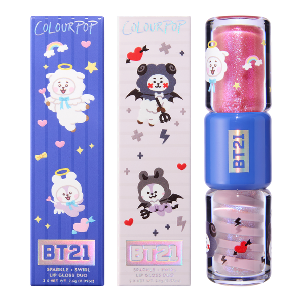 ColourPop ColourPop X BT21 Sparkle + Swirl Lip Gloss Duo Fluffy N' Mysterious #3