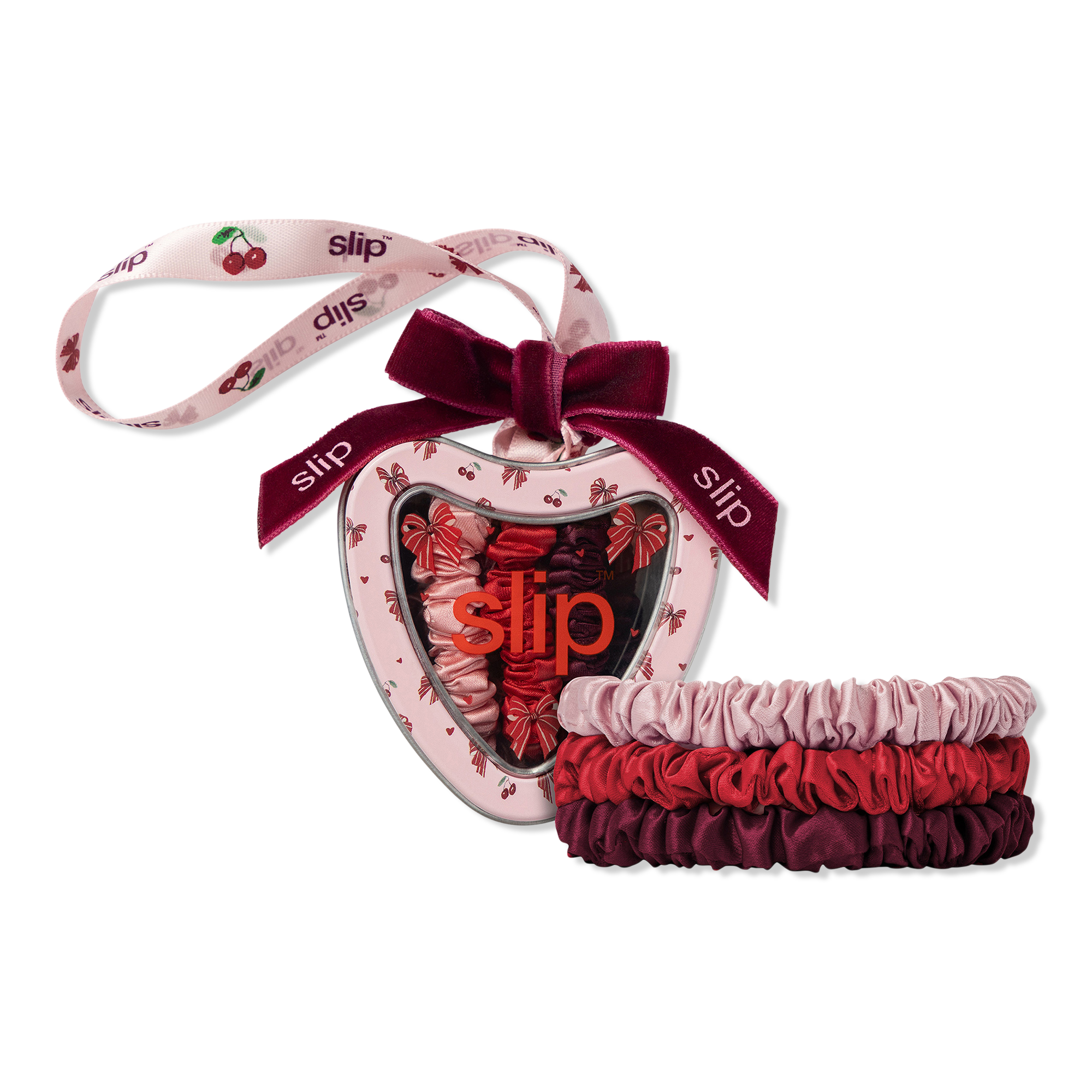 Slip Pure Silk Skinny Scrunchie Trio Tin Ornament #1