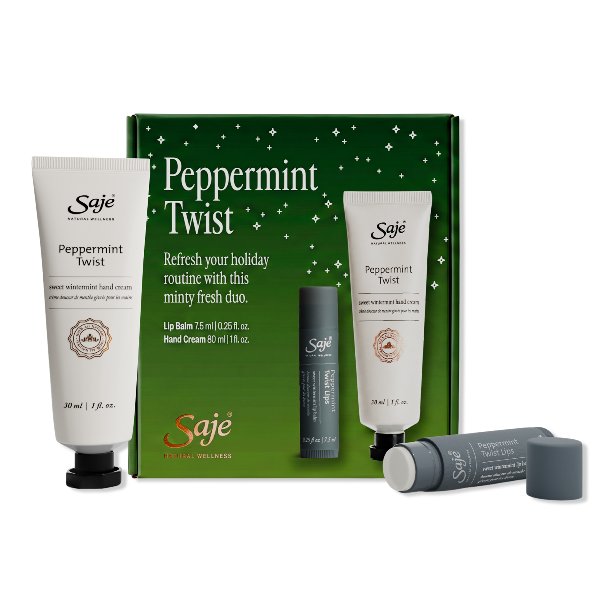 Saje Natural Wellness Peppermint Twist Hydrating Lip & Hand Duo #1