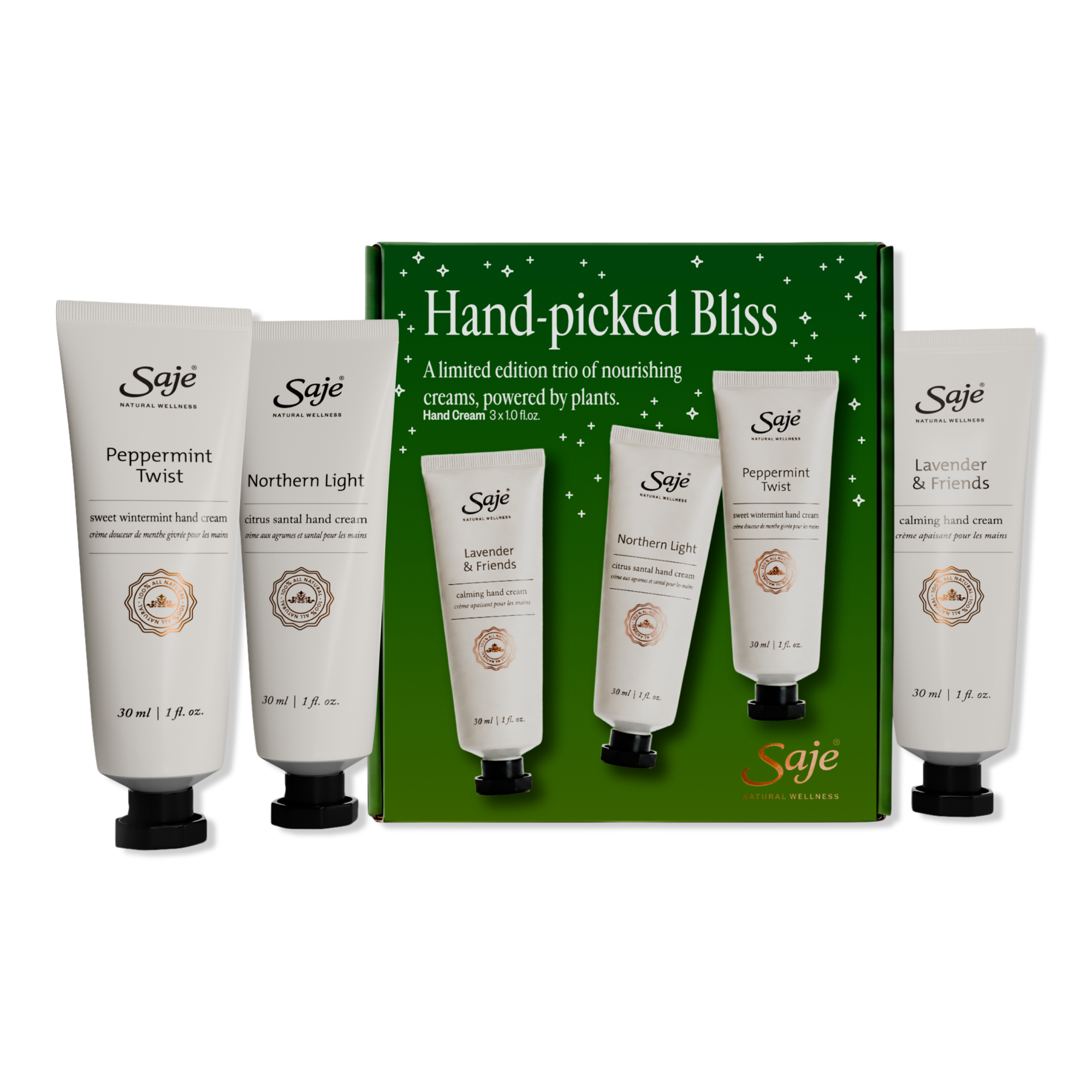 Saje Natural Wellness Hand-Picked Bliss Nourishing Hand Cream Trio — фото 1