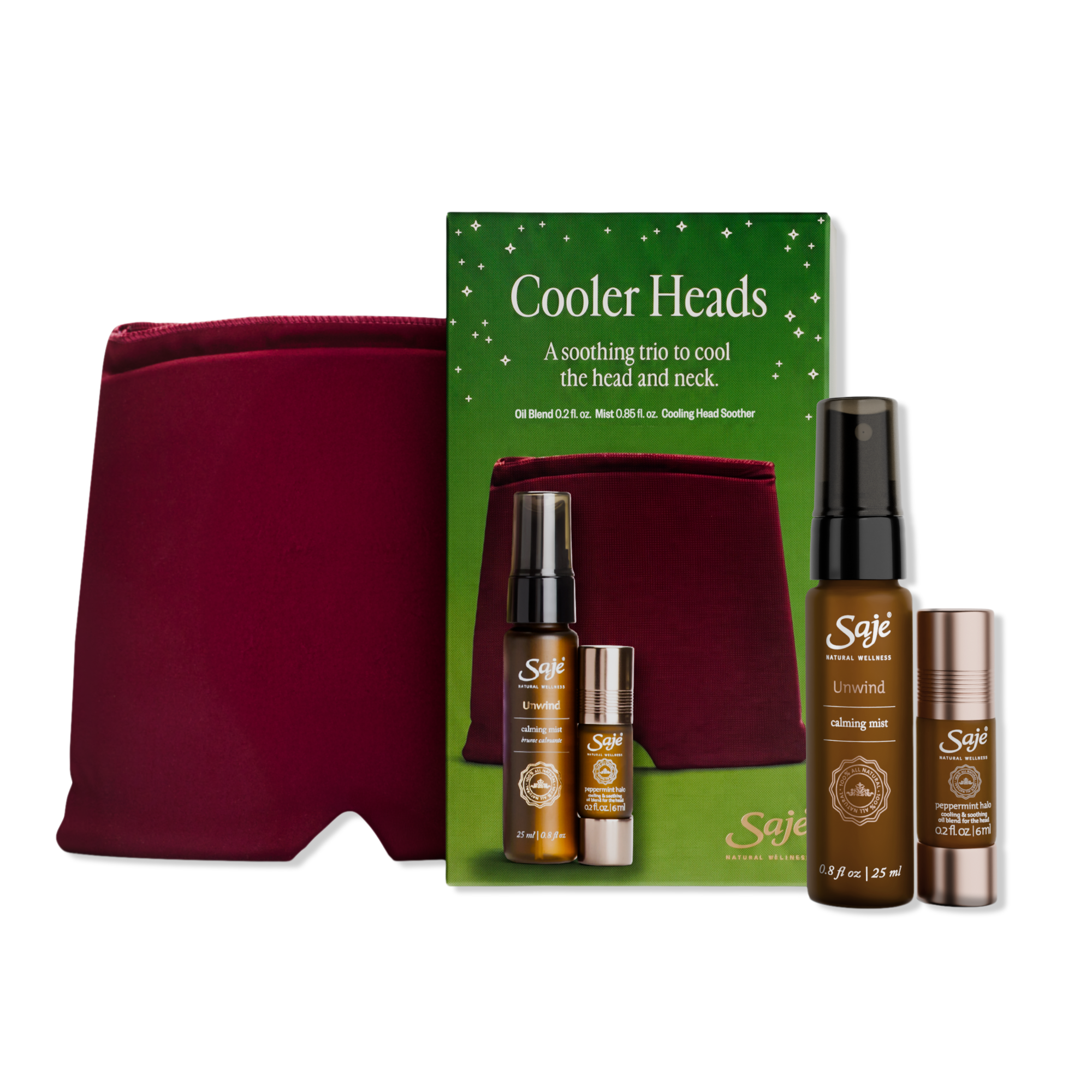 Saje Natural Wellness Cooler Heads Soothing Head & Neck Kit #1