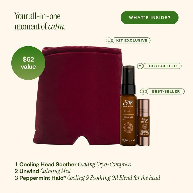 Saje Natural Wellness - Cooler Heads Soothing Head & Neck Kit