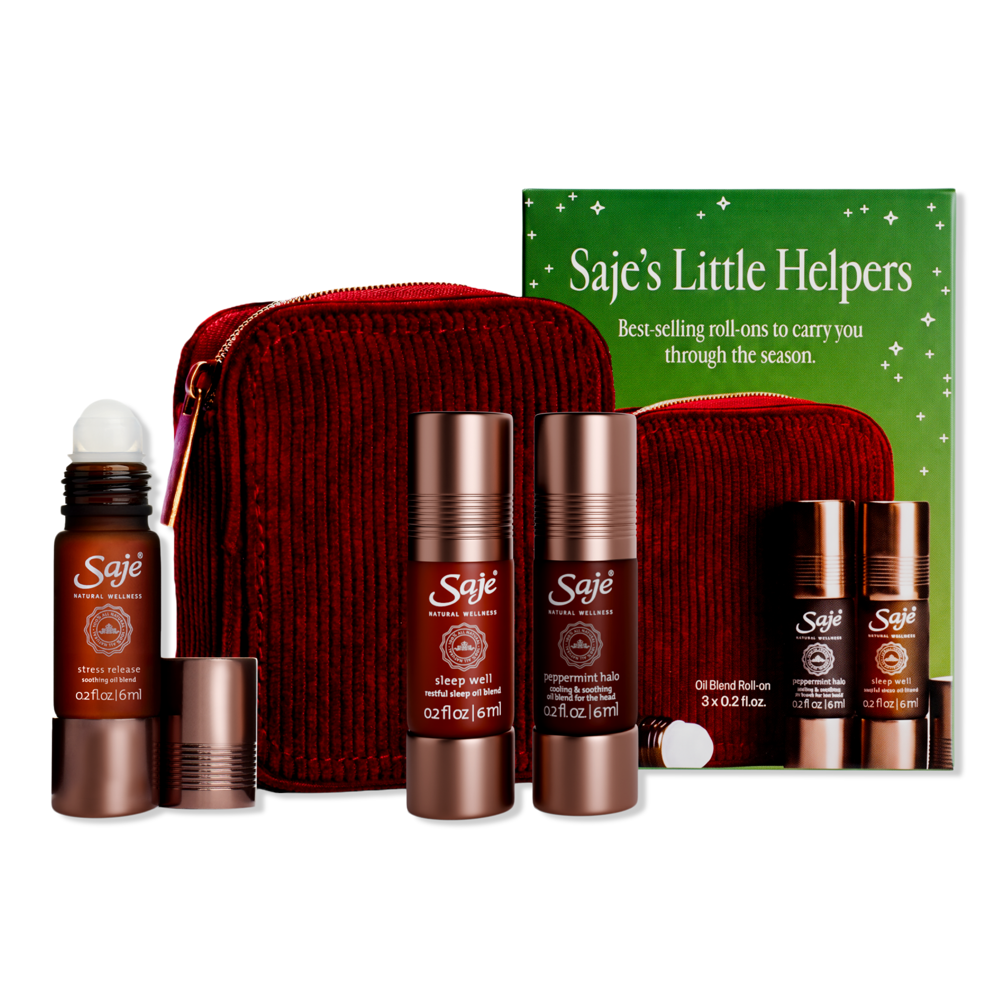 Saje Natural Wellness Saje’s Little Helpers Best-Selling Essential Oil Blend Roll-Ons #1