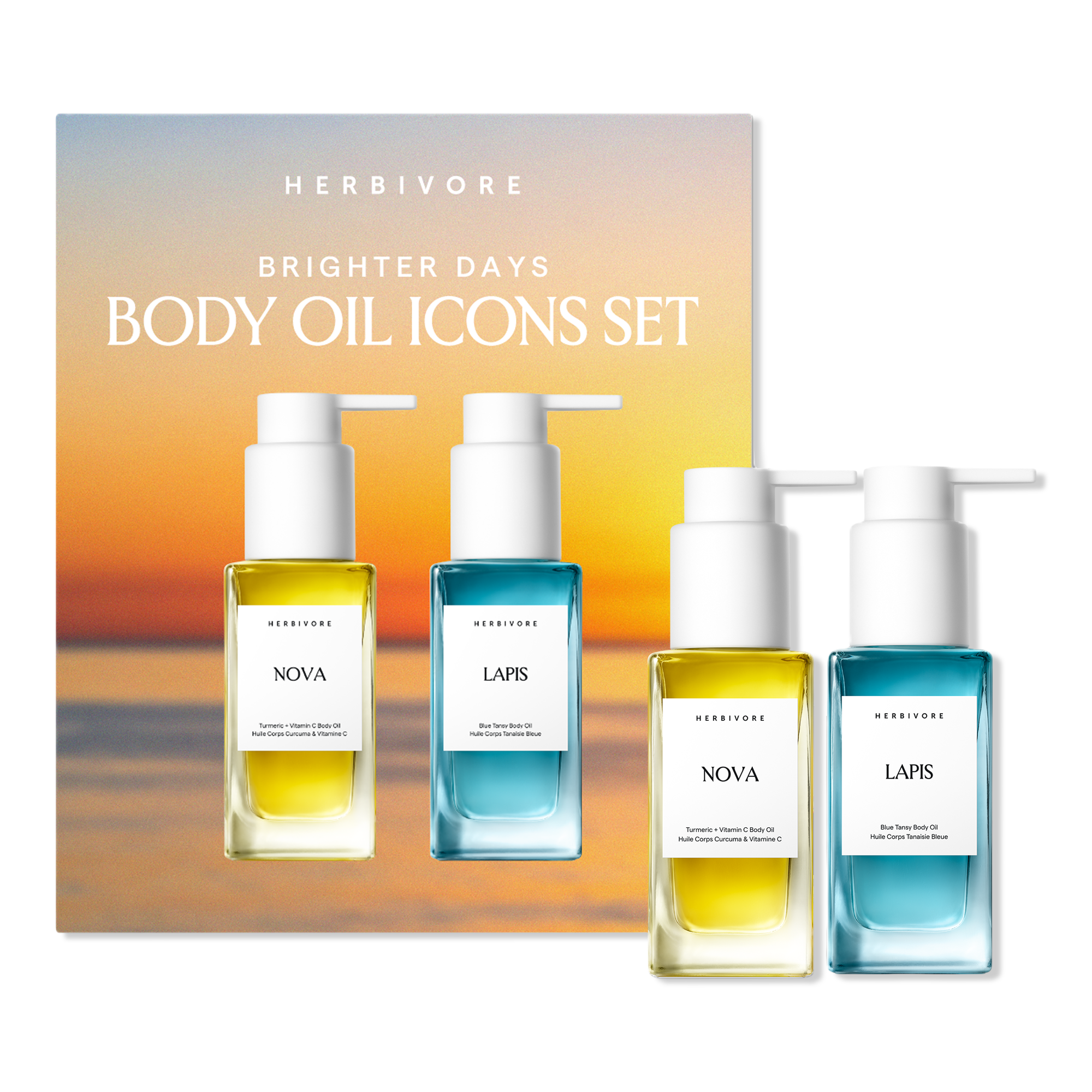 HERBIVORE BRIGHTER DAYS Body Oil Icons Set #1