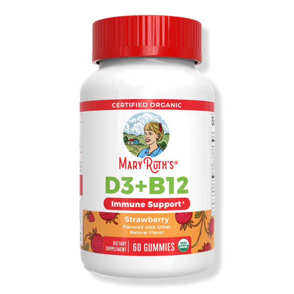MaryRuth's Organic D3 + B12 Gummies Strawberry #1
