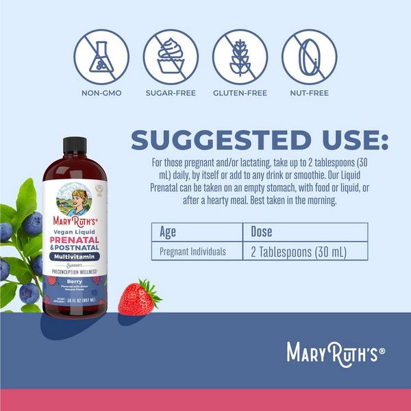 MaryRuth's Prenatal & Postnatal Liquid Multivitamin Liquid Berry #2