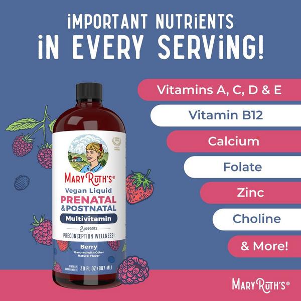 MaryRuth's Prenatal & Postnatal Liquid Multivitamin Liquid Berry #6