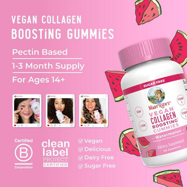 MaryRuth's Vegan Collagen Boosting Gummies Watermelon #2