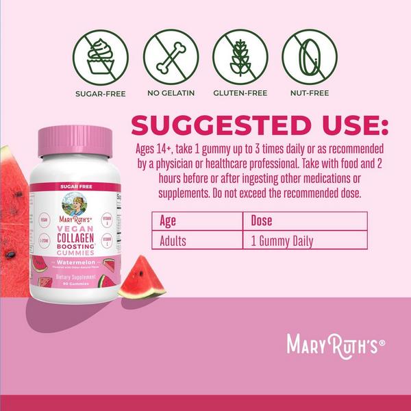 MaryRuth's Vegan Collagen Boosting Gummies Watermelon #5