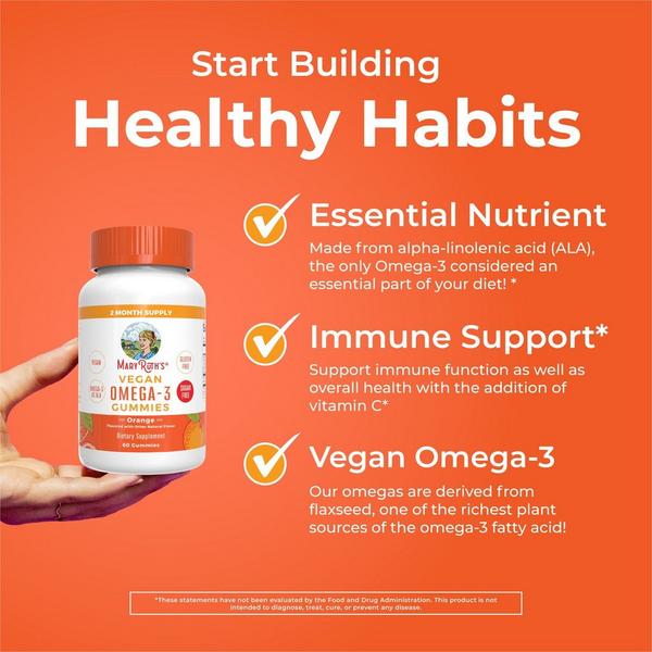 MaryRuth's Vegan Omega 3 Gummies Orange #5