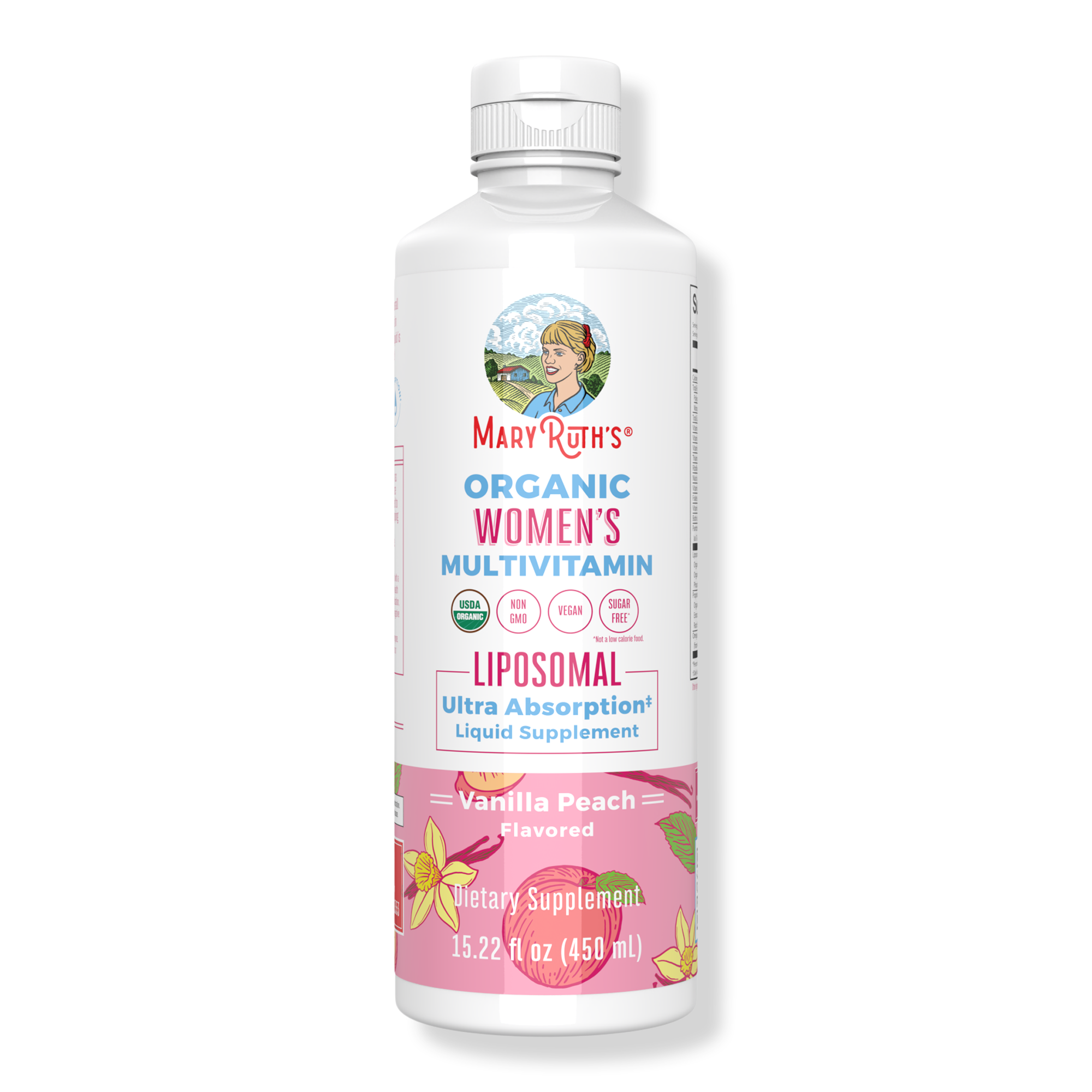 MaryRuth's Organic Women's Multivitamin Liposomal Vanilla Peach #1