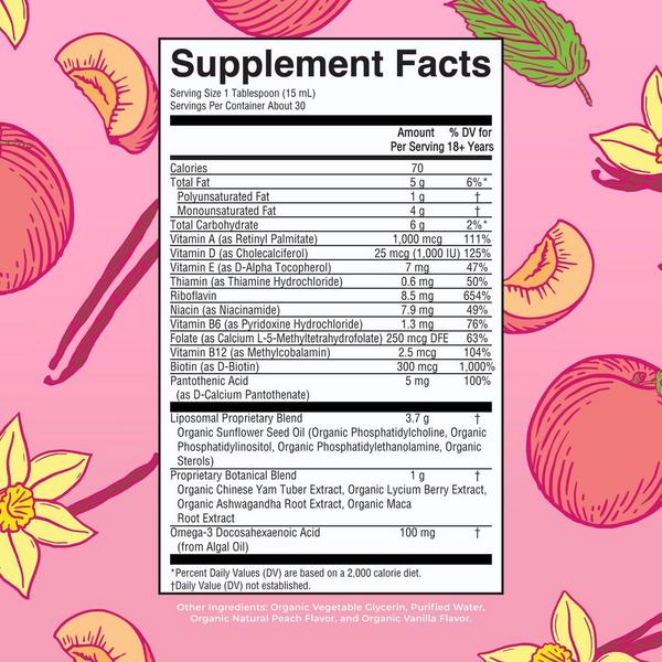 MaryRuth's Organic Women's Multivitamin Liposomal Vanilla Peach #7