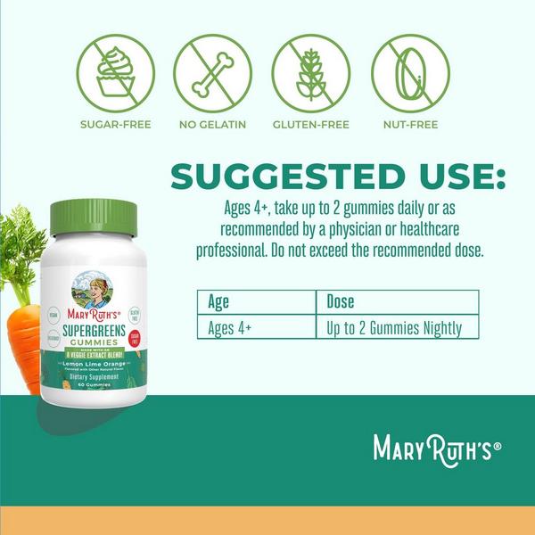 MaryRuth's Super Greens Gummies Lemon Lime Orange #6