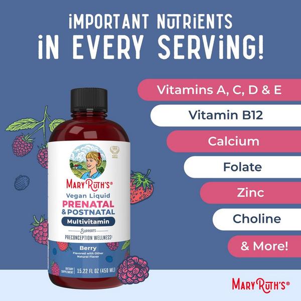 MaryRuth's Prenatal & Postnatal Liquid Multivitamin Liquid Berry #6