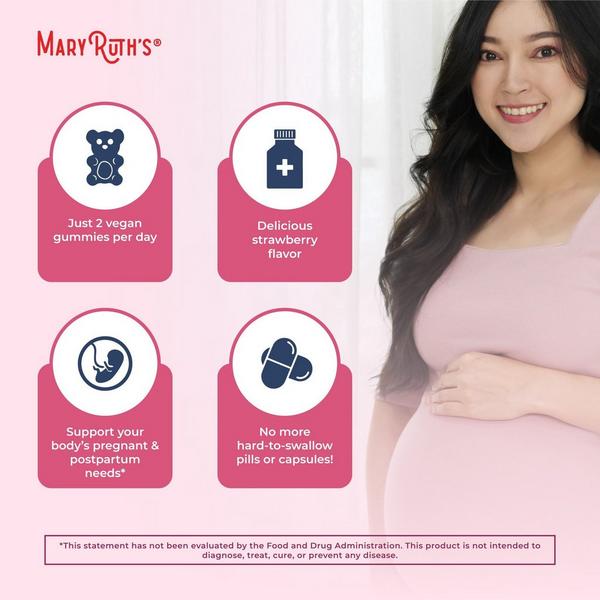 MaryRuth's Organic Prenatal & Postnatal Gummies Strawberry #5