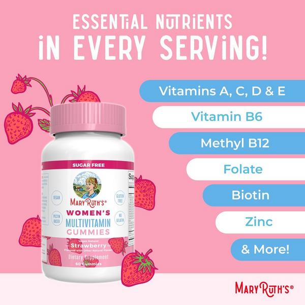 MaryRuth's Women's Multivitamin Gummies Strawberry #3