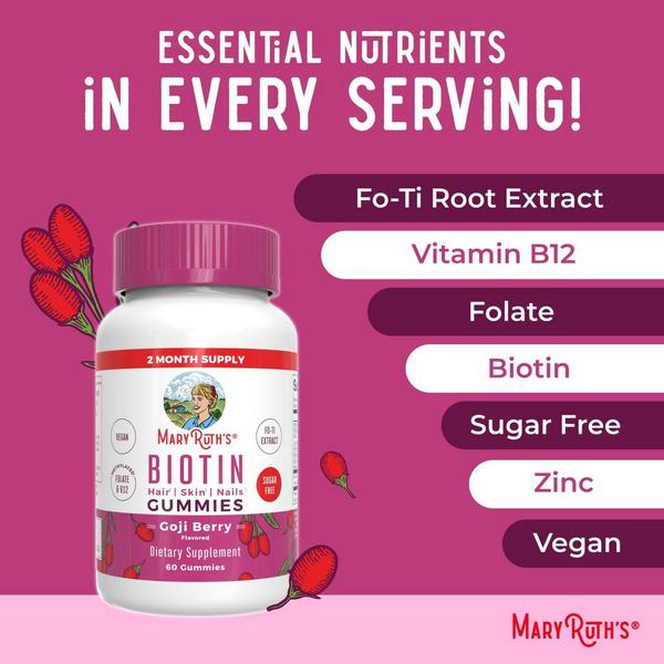 MaryRuth's Biotin Gummies Goji Berry #3
