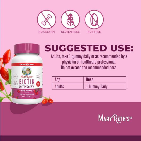 MaryRuth's Biotin Gummies Goji Berry #5