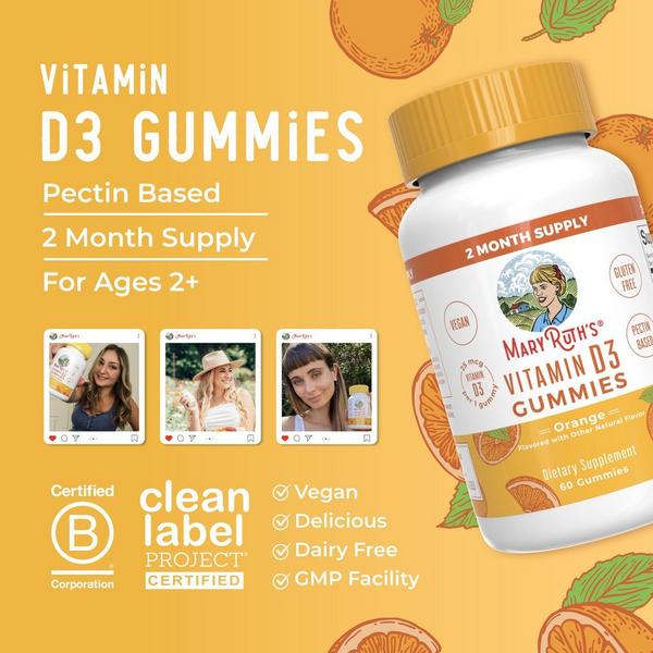 MaryRuth's Vitamin D3 Gummies Orange #3