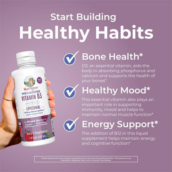 MaryRuth's Megadose Vitamin D3 Liposomal Mixed Berry #3