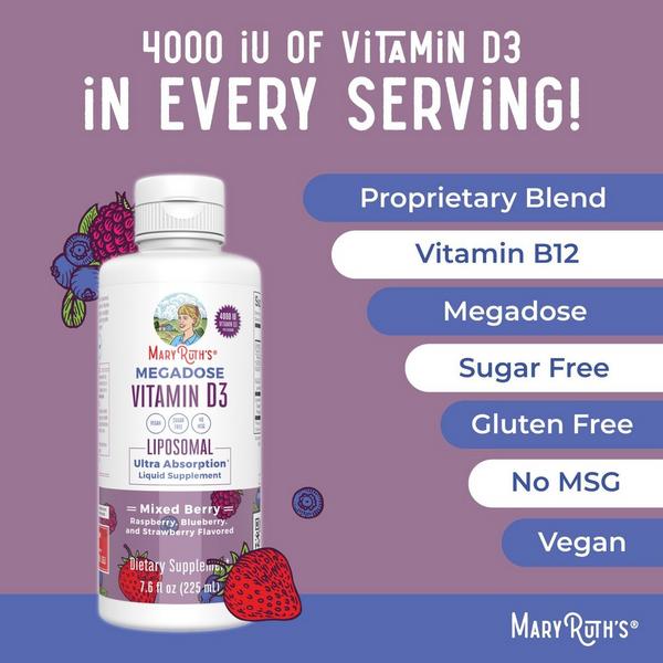 MaryRuth's Megadose Vitamin D3 Liposomal Mixed Berry #4