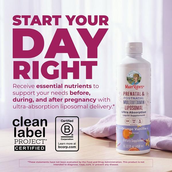 MaryRuth's Prenatal & Postnatal Multivitamin Liposomal Orange Vanilla #4