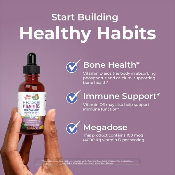 MaryRuth's Megadose Vitamin D3 Organic Liquid Drops Pineapple #4