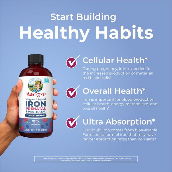 MaryRuth's Vegan Liquid Iron Prenatal & Postnatal Berry #4
