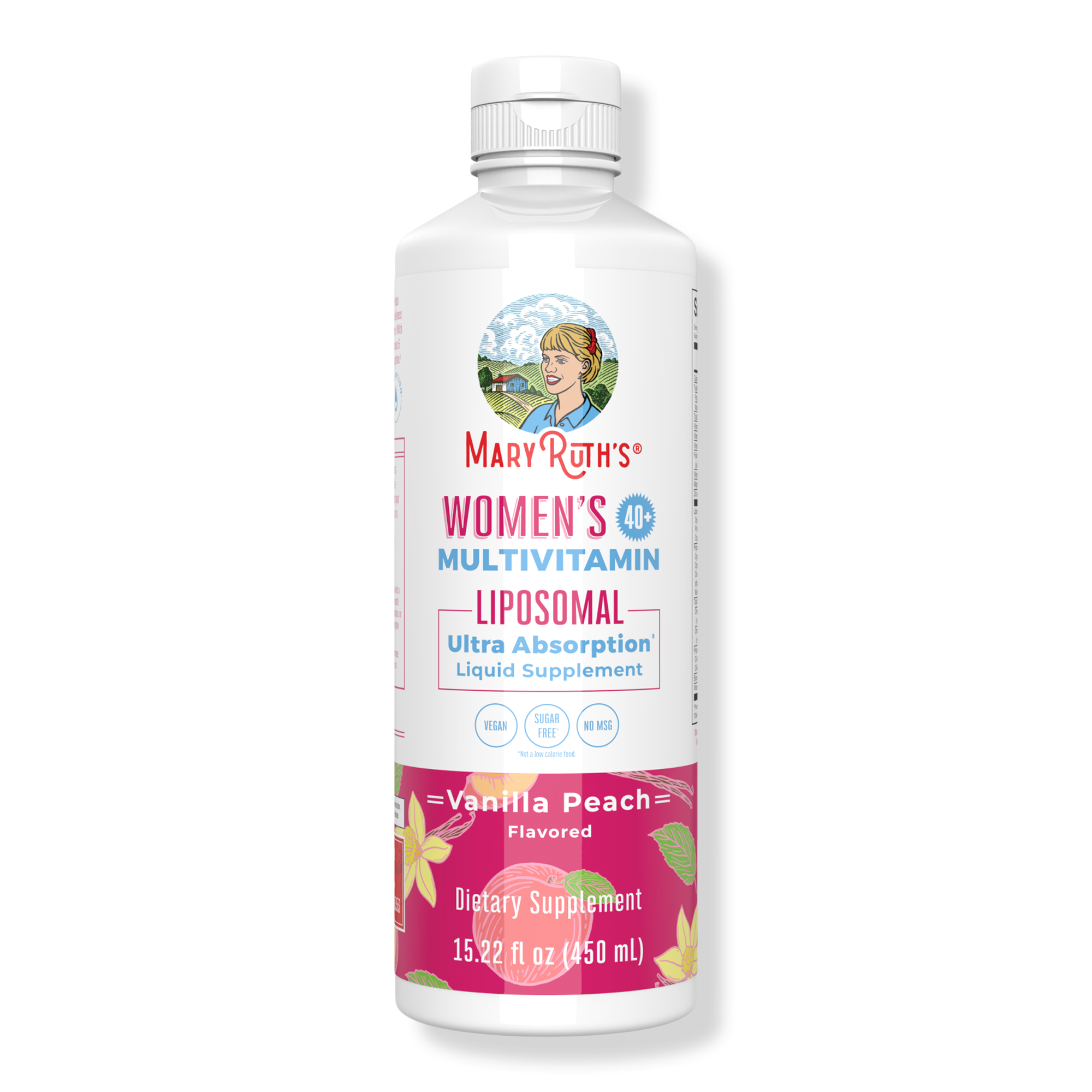 MaryRuth's Women's 40+ Multivitamin Liposomal Vanilla Peach #1