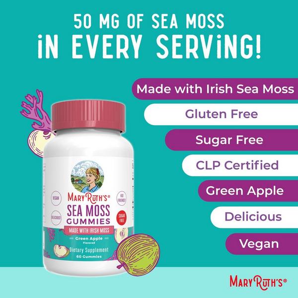 MaryRuth's Sea Moss Gummies Green Apple #3