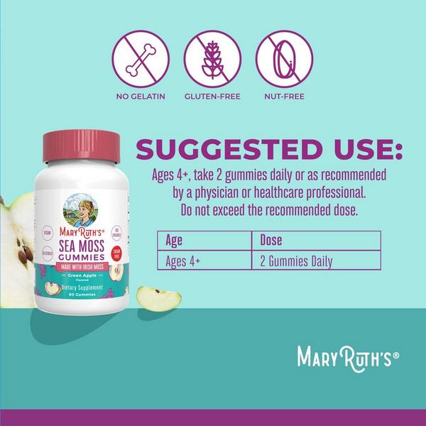 MaryRuth's Sea Moss Gummies Green Apple #5