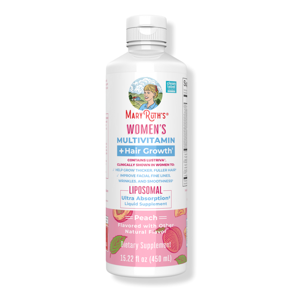 MaryRuth's Women's Multivitamin + Hair Growth Liposomal Peach #1