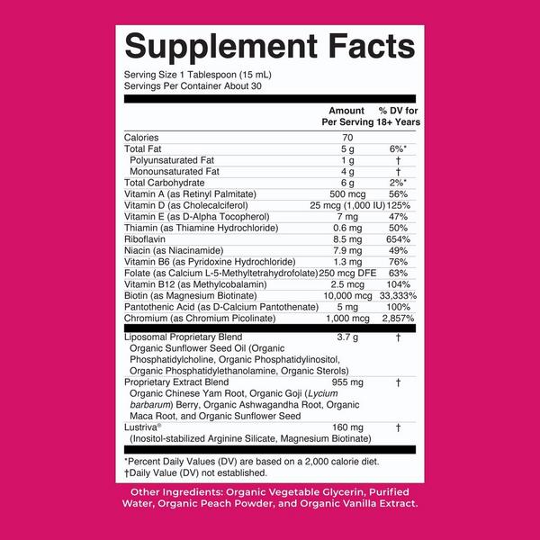 MaryRuth's Women's Multivitamin + Hair Growth Liposomal Peach #7