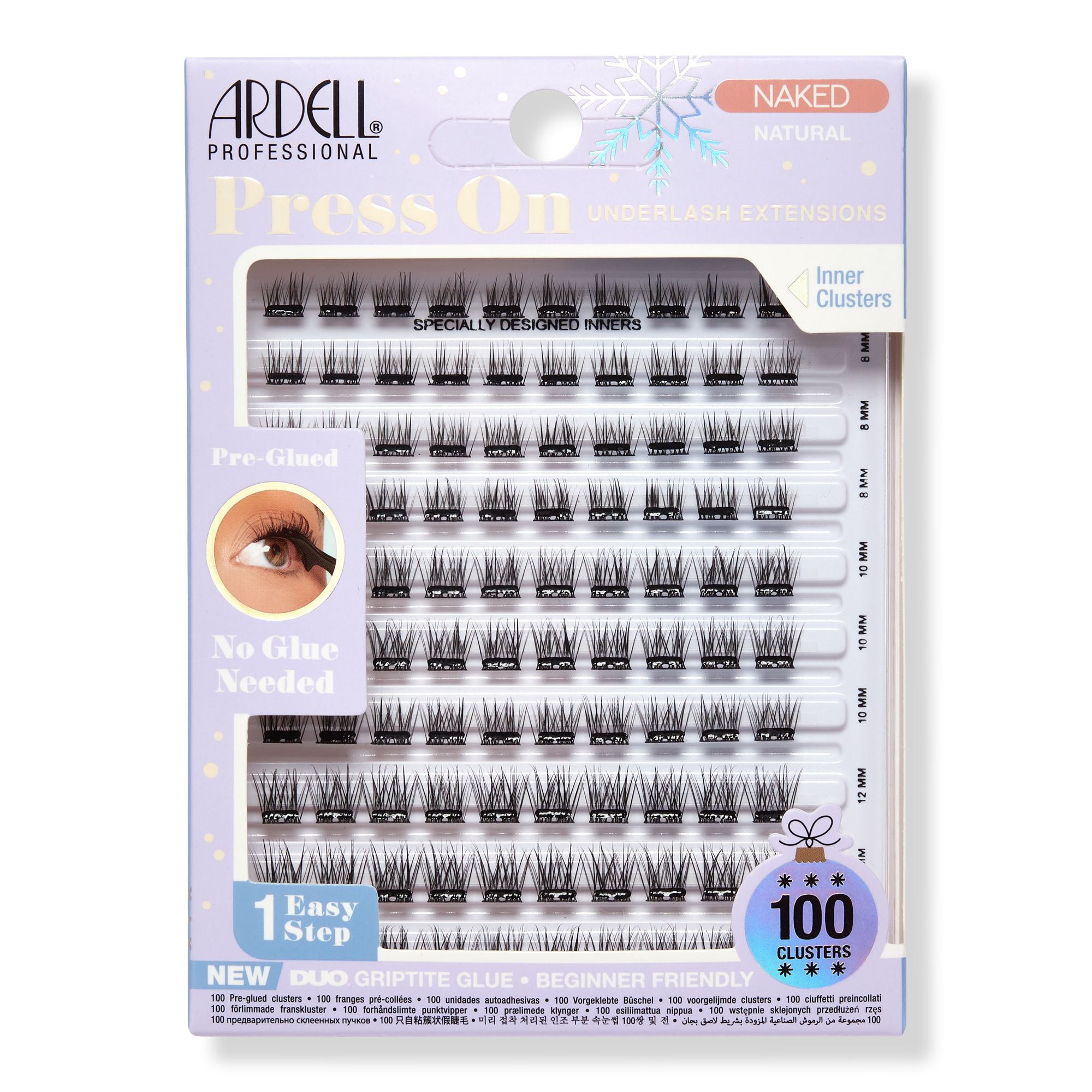 Ardell Holiday Edition: Press On Pre-glued Underlash Extensions Naked Natural