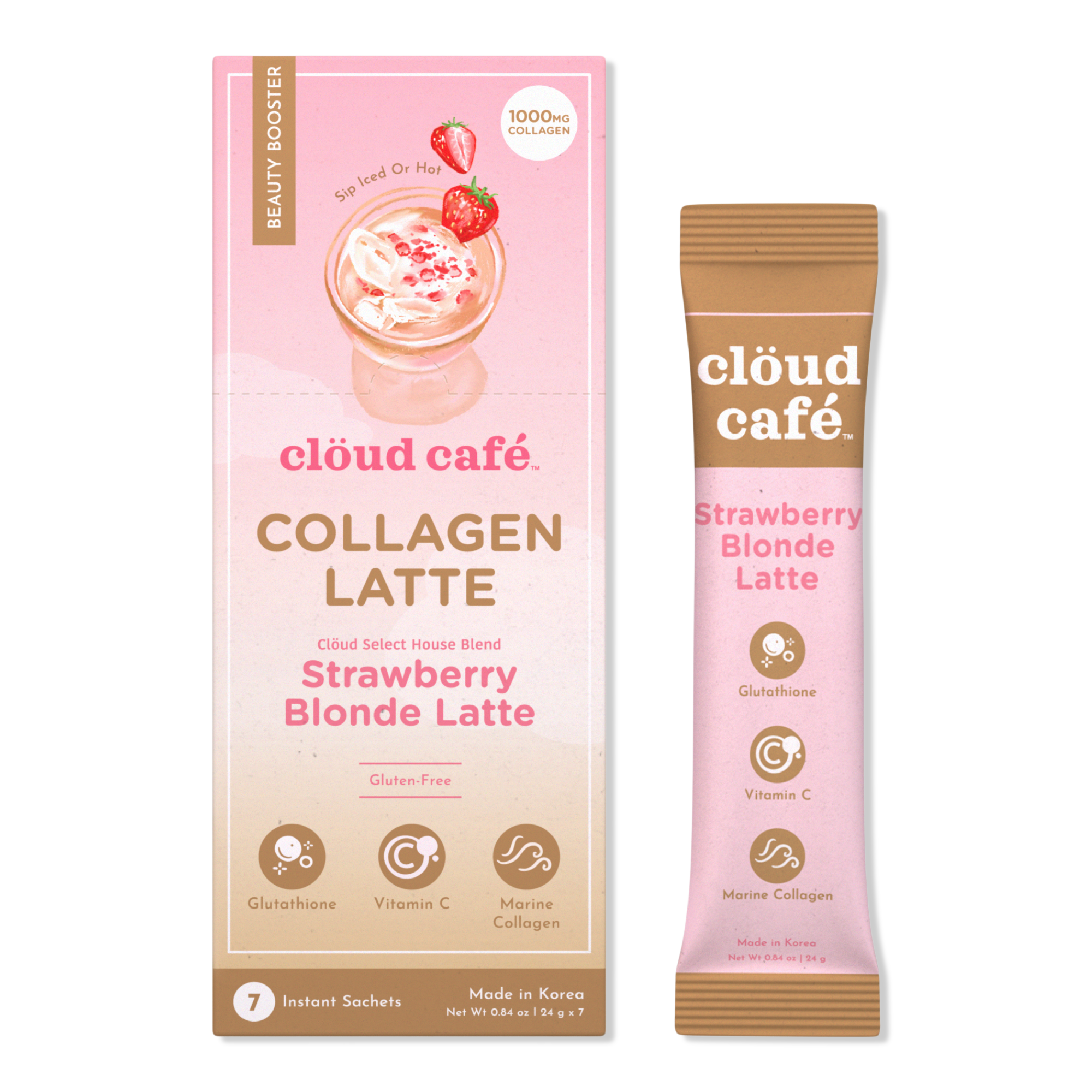 clöud café Strawberry Blonde Latte Collagen-Infused Beauty Booster #1