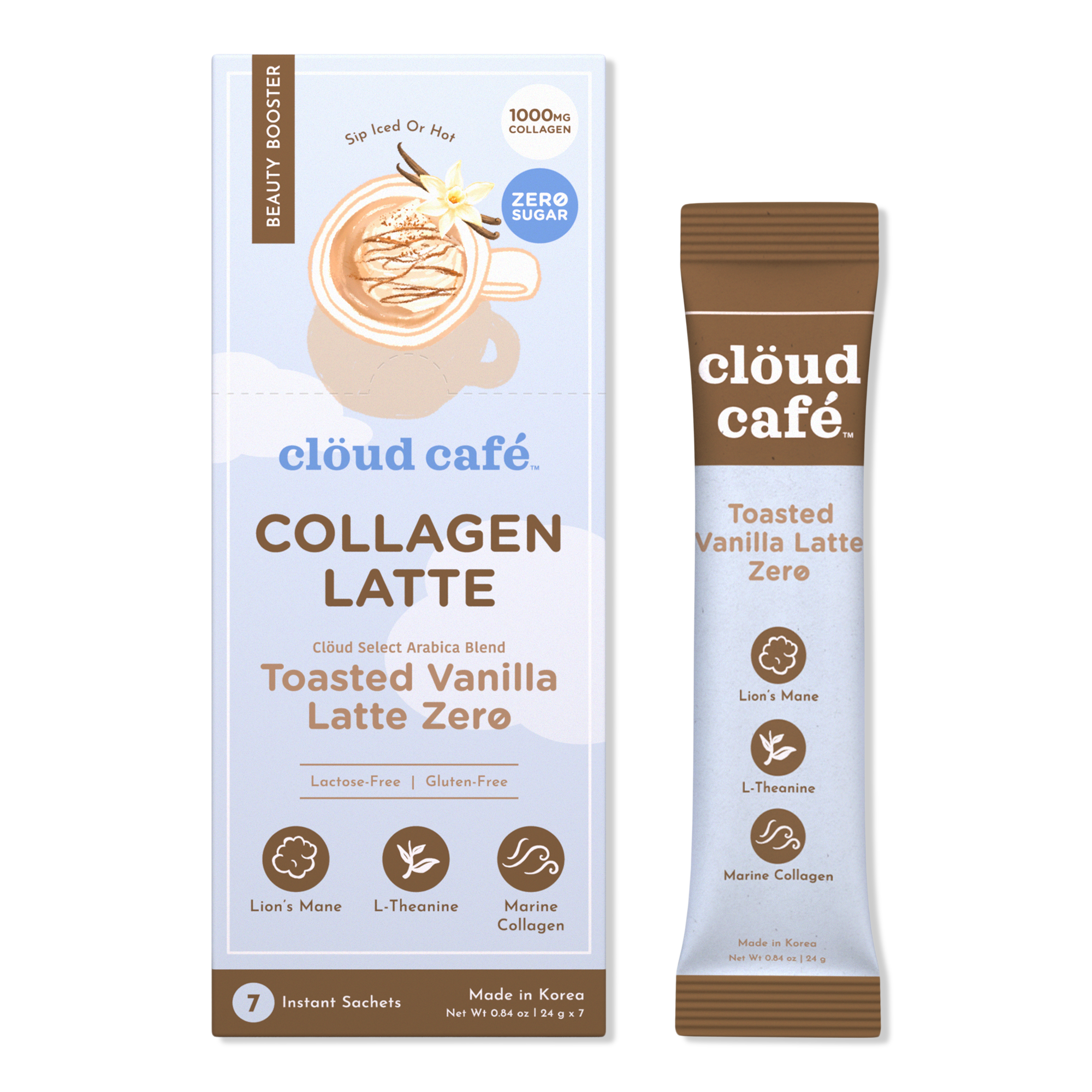 clöud café Toasted Vanilla Latte Zero Collagen-Infused Beauty Booster #1