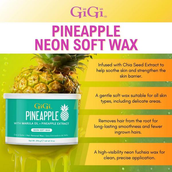 Gigi Pineapple with Marula Oil + Pineapple Extract Neon Soft Wax #3