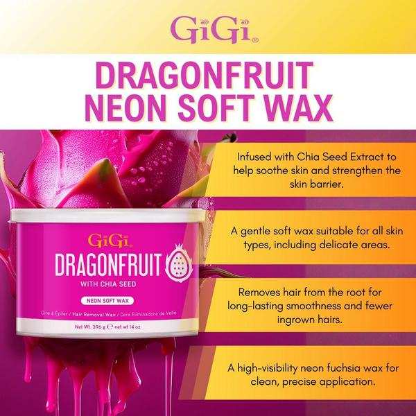 Gigi Dragonfruit with Chia Seed Neon Soft Wax #3
