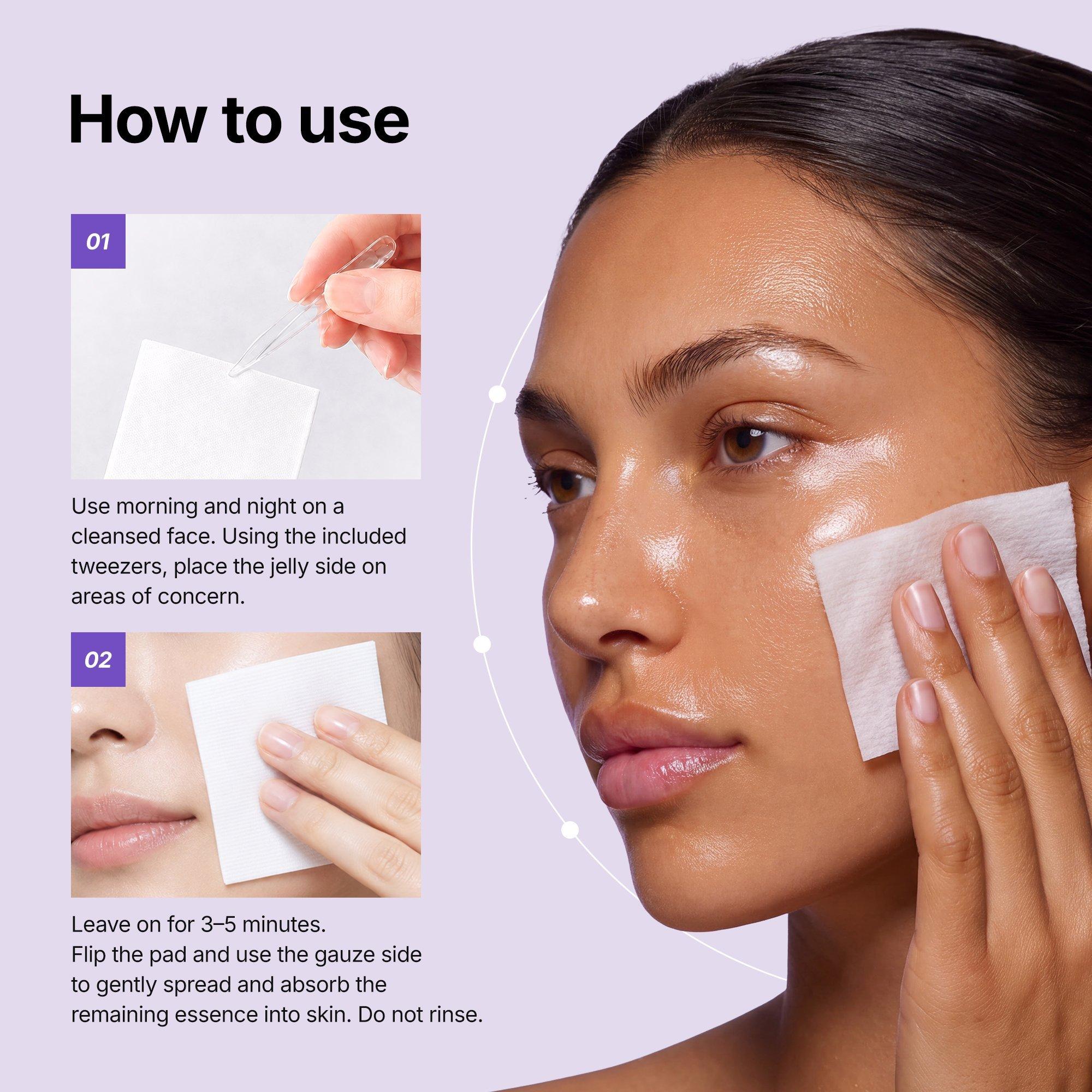 Двусторонние пэды от пигментных пятен и гиперпигментации Genabelle Melacare Jelly Touch — фото 7